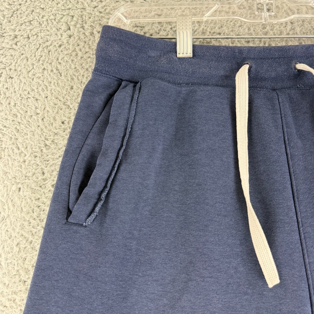 Nike Sweat Shorts Mens Small Navy Blue Raw Hem Graphic Logo French Terry - Picture 3 of 13